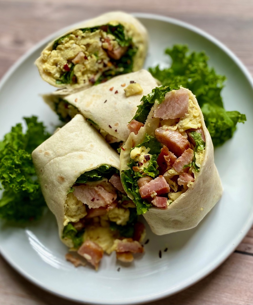 Ham & Eggs Breakfast Burrito. So easy! - Big Plate Small Wallet