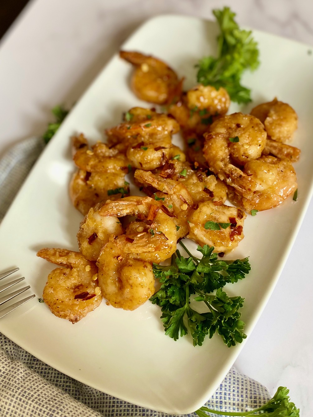 Garlic Honey Butter Shrimp. - Big Plate Small Wallet